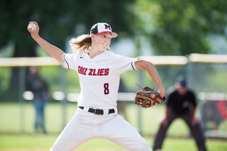 Rusty Rae/News-Register##
Senior Caden Slaughter pitched the Grizzlies to a victory in his last start. McMinnville earned a first round 4-3 victory over Lincoln High School Monday before falling 1-0 to Beaverton in the second round. Rusty Rae/News-Register##
Senior Caden Slaughter pitched the Grizzlies to a victory in his last start. McMinnville earned a first round 4-3 victory over Lincoln High School Monday before falling 1-0 to Beaverton in the second round.