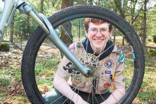 Submitted photo ##
Spencer Veatch heard that Love INC was almost out of bicycles, so he collected them as part of his effort to become an Eagle Scout. The bikes will given to people who need transportation. Submitted photo ##
Spencer Veatch heard that Love INC was almost out of bicycles, so he collected them as part of his effort to become an Eagle Scout. The bikes will given to people who need transportation.