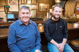 Marcus Larson/News-Register##
New owners of the Blue Moon, Michael Griffiths and Justin Dillingham.