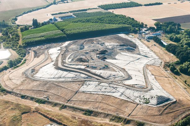 News-Register file photo##An aerial view of Riverbend Landfill, taken in 2014.