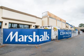 Marcus Larson / News-Register##A Marshalls store is under construction in the McMinnville Plaza. The off-price clothing outlet is expected to open this fall. Marcus Larson / News-Register##A Marshalls store is under construction in the McMinnville Plaza. The off-price clothing outlet is expected to open this fall.
