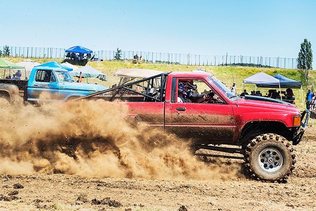 Malia Riggs for the News-Register##
Josh Hermens raced the Ford PU in the Super Modified Class at the Willamina Mud Drags last Saturday, finishing second.