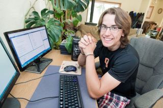 Marcus Larson/News-Register##Jason Kiff will spend plenty of time at his keyboard as a computer science major at Oregon State University this fall. When not studying, he plans to play drums and run.