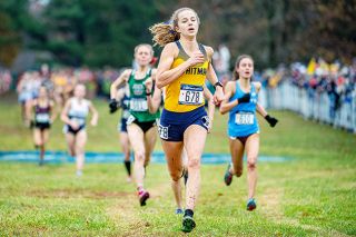 Photo courtesy Whitney Rich##
McMinnville High School alum and Whitman College cross country runner Whitney Rich races to the finish line during the Division III Women’s Cross Country Championships held last November in Louisville, Kentucky. Photo courtesy Whitney Rich##
McMinnville High School alum and Whitman College cross country runner Whitney Rich races to the finish line during the Division III Women’s Cross Country Championships held last November in Louisville, Kentucky.