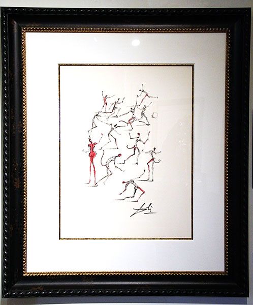 ##This hand-signed piece was surrealist Salvador Dali’s original study for his “Les Demons” etching, later produced in 1967. The study is part of a three-day exhibit and auction this month at Lawrence Gallery.