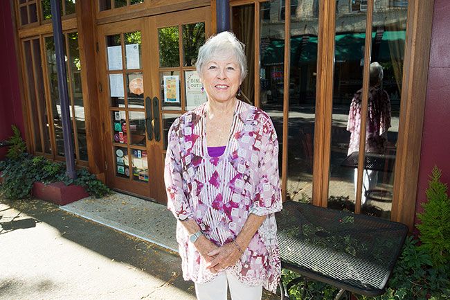 Marcus Larson/News-Register ##
Patti Webb’s favorite Third Street historical building currently houses La Rambla restaurant. She admires the structure’s architectural style.