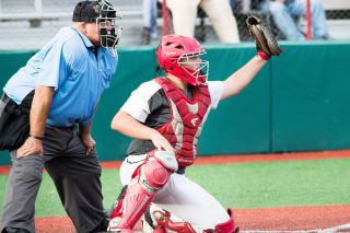 Rusty Rae/News-Register##
McMinnville catcher Tanner Meyer frames a fastball during last week’s Futures game. Meyer is a vital piece of the Grizzlies’ state-bound baseball team. Rusty Rae/News-Register##
McMinnville catcher Tanner Meyer frames a fastball during last week’s Futures game. Meyer is a vital piece of the Grizzlies’ state-bound baseball team.