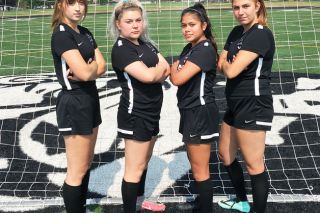 Pat Myer submitted photo##
Dayton’s core offensive players include (l-r) Ember Williams, Melina Alvarez, Teresa Avalos and Adriana Garcia. The four boast exceptional skills on the attack, whether with possession or with off-ball movement. Head coach Pat Myer calls this season’s offensive unit one of the best he’s managed. Pat Myer submitted photo##
Dayton’s core offensive players include (l-r) Ember Williams, Melina Alvarez, Teresa Avalos and Adriana Garcia. The four boast exceptional skills on the attack, whether with possession or with off-ball movement. Head coach Pat Myer calls this season’s offensive unit one of the best he’s managed.