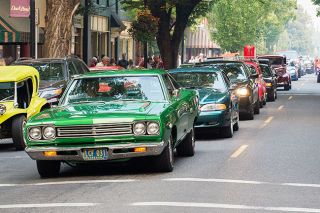 Marcus Larson / News-Register##Cars cruised up and down Third Street Friday and Saturday nights as part of the annual
Dragging the Gut Festival.