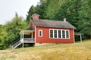 Image: F.J.D. John/Offbeat Oregon##The historic Soap Creek Schoolhouse, in the Coast Range west of Adair Village, is architecturally very similar to the one-room Josephine County schoolhouse in which Caroline Briggs and her son David assaulted and killed the schoolteacher in front of a full classroom of students in June 1874.