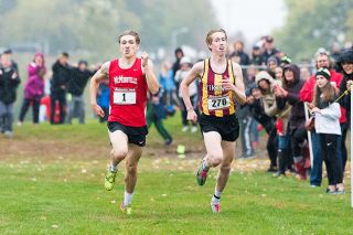 Marcus Larson/News-Register##
McMinnville’s Zane Fodge outraces Forest Grove’s Quincy Norman to finish first in the Flat & Fast at Joe Dancer Park. Fodge set a new personal best with a time of 15:16.19. Marcus Larson/News-Register##
McMinnville’s Zane Fodge outraces Forest Grove’s Quincy Norman to finish first in the Flat & Fast at Joe Dancer Park. Fodge set a new personal best with a time of 15:16.19.