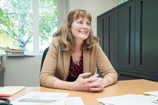Marcus Larson/News-Register##Wrapping up a 40-year career, Mary Ann Nolan is retiring as head of administrative services with McMinnville Water & Light.