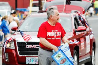 News-Register file photo##County Commissioner Stan Primozich walks along the Sheridan parade route. News-Register file photo##County Commissioner Stan Primozich walks along the Sheridan parade route.