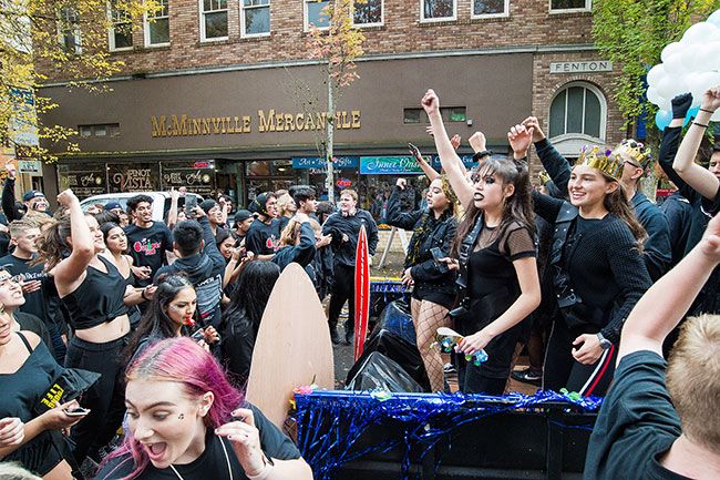 Marcus Larson / News-Register##McMinnville High School seniors show their spirit in Friday s homecoming parade, which preceded the football game.