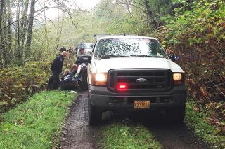 Submitted photo##Rescuers in Tillamook County found David Hostetler Tuesday morning near Beaver.