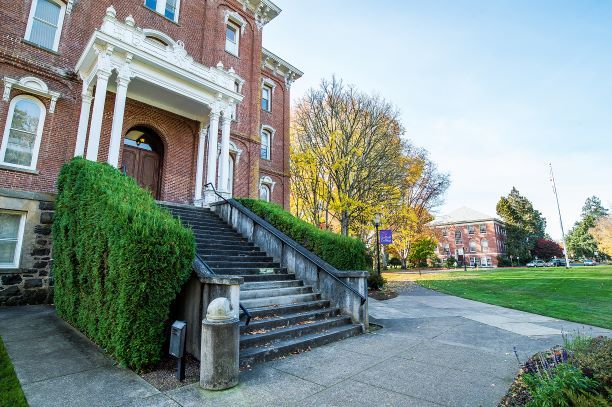 News-Register file photo##Pioneer Hall was the first buiding on the current campus in 1882 when what was then  McMinnville College moved from downtown. It became Linfield in 1922, and now will add the  university  title.