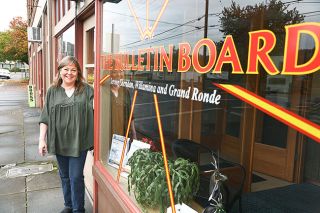 Rusty Rae/News-Register##The Bulletin Board, a weekly newsletter in Sheridan, is now in its fourth year. Editor and Publisher Marianne Thomson premiered the first issue Feb. 11, 2015. Rusty Rae/News-Register##The Bulletin Board, a weekly newsletter in Sheridan, is now in its fourth year. Editor and Publisher Marianne Thomson premiered the first issue Feb. 11, 2015.
