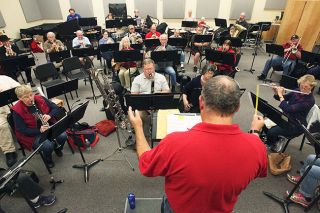 Rockne Roll/News-Register##Mark Williams directs the Second Winds Community Band, started in 1998 by former McMinnville High School music teacher Patrick Lay. “If you want to play, we let you play,” Williams said.