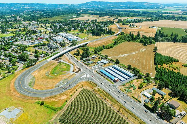 Oregon Department of Transportation photo/2017##
The first phase of the Newberg-Dundee Bypass was nearing completion in July 2017. Oregon Department of Transportation photo/2017##
The first phase of the Newberg-Dundee Bypass was nearing completion in July 2017.