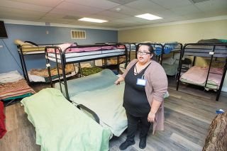 Marcus Larson / News-Register##Yamhill County Gospel Rescue Mission house manager Elaine Richards discusses the facilities the shelter offers those in need during the cold winter season. Marcus Larson / News-Register##Yamhill County Gospel Rescue Mission house manager Elaine Richards discusses the facilities the shelter offers those in need during the cold winter season.