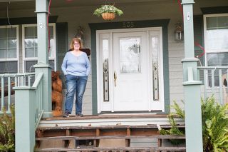 Rusty Rae / News-Register##Kathie Oriet stands on the porch of her home in Carlton, where she has been an elected official for more than 30 years. Rusty Rae / News-Register##Kathie Oriet stands on the porch of her home in Carlton, where she has been an elected official for more than 30 years.