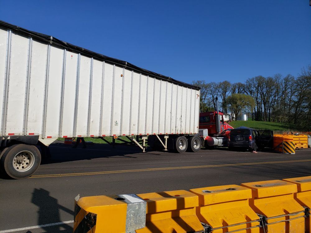 Oregon State Police photo##Two Eugene residents were killed in a two-vehicle crash south of Amity on Highway 99W Thursday afternoon.