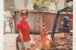 ##Carolyn Manion Meador with son Matt at the San Diego Zoo, circa 1970.