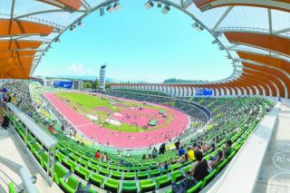 Rusty Rae/News-Register##The renovated Hayward Field in Eugene is a sight to behold.