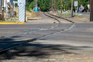 Rusty Rae/News-Register##Willamina residents believe the railroad crossing on Highway 18 at the west end of town is a hazard, and they want it improved. The Oregon Department of Transportation has proposed a short-term fix.