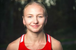 Rusty Rae/News-Register##Charlotte Terry is looking forward to track and field in the spring, where races middle distance events for the Grizzlies.