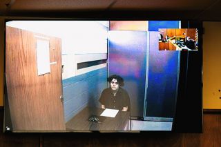 News-Register file photo##Brendan Waco during his video arraignment in 2023. He was charged with second-degree murder and later indicted.
