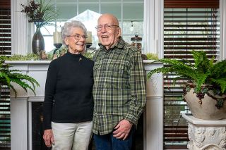 Rusty Rae/News-Register##Dolly and Dennis McCord married soon after graduating from Yamhill Carlton High School, he in 1956 and she in 1957. After living in many places during of his Navy career, they will mark their 66th anniversary in their McMinnville home next month.