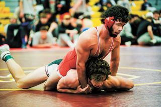 Rachel Thompson/News-Register##McMinnville’s Ian Morris was one of a handful of boys wrestlers to qualify for the state tournament.