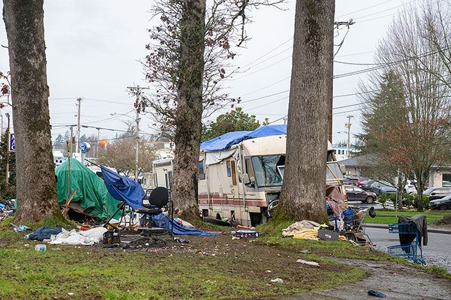 Rusty Rae/News-Register##Homelessness-related calls to police declined after mid-year, as did use of sites such as McDaniel Lane which had become popular camping zones.