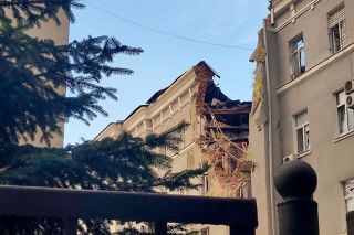 Photo submitted by Nelia Olmelchenko##Two people were killed and 16 injured when a building in Sumy, Ukraine, was hit in a Russian drone attack on June 3, 2023.