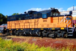 Image: Creative Commons/Orygun##One of the city of Prineville Railway’s three locomotive engines.