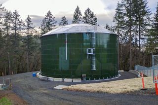 Emily Bonsant/News-Register##he city of Lafayette completed construction of a 1 million-gallon water reservoir this week. The new tank, expected to go online next week, will work in tandem with the old one. Emily Bonsant/News-Register##he city of Lafayette completed construction of a 1 million-gallon water reservoir this week. The new tank, expected to go online next week, will work in tandem with the old one.