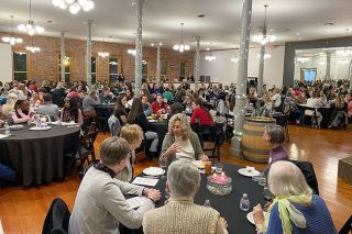 Submitted photo##About 200 women gathered on Feb. 6 at The Grand to hear state Rep. Lucetta Elmer share a piece of her life story. The Story Night program aims to spotlight women’s voices. Submitted photo##About 200 women gathered on Feb. 6 at The Grand to hear state Rep. Lucetta Elmer share a piece of her life story. The Story Night program aims to spotlight women’s voices.
