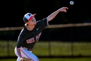 Rusty Rae/News-Register##Left-handed junior Tyler Brummit threw seven innings of one-run ball Friday as the Grizzlies beat the Newberg Tigers 3-1 and won the first series of conference play. Rusty Rae/News-Register##Left-handed junior Tyler Brummit threw seven innings of one-run ball Friday as the Grizzlies beat the Newberg Tigers 3-1 and won the first series of conference play.