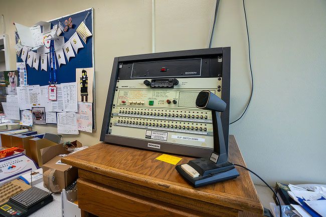 Rachel Thompson/News-Register##The high school&rsquo;s current intercom system is behind the times. A new system would allow the school to shut down at the &ldquo;swipe of a badge,&rdquo; Vickery said.
