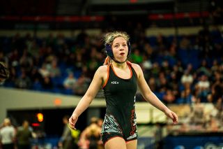 Rachel Thompson/News-Register file photo##Willamina wrestler Zoe Brewer after winning her first state championship in 2024. Brewer repeated this season at the high school competition, and this summer will be represent the Oregon Wrestling Club at the National Duals in Indiana. Rachel Thompson/News-Register file photo##Willamina wrestler Zoe Brewer after winning her first state championship in 2024. Brewer repeated this season at the high school competition, and this summer will be represent the Oregon Wrestling Club at the National Duals in Indiana.