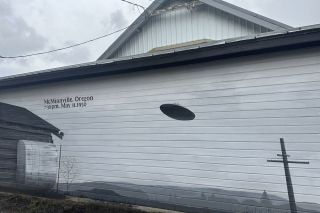 Kirby Neumann-Rea/News-Register##The Trent mural at 1109 Lafayette Bar will be featured during Saturday’s intergalactic gala.