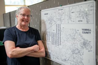 Rusty Rae/News-Register##Lisa Hansen has enjoyed driving around the county as a home inspector for the Housing Authority of Yamhill County.  It s beautiful,  she said. Hansen retired last month after 30 years with the agency.