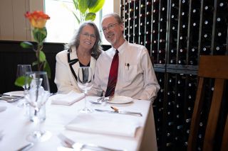 Rusty Rae/News-Register##Steve Wilson and Maureen OCallaghan have moved their fine dining restaurant, the Bay House, to Dayton from Salishan resort south of Lincoln City. A fraction of the restaurant’s collection of 14,000 bottles of wine are displayed in the dining area. Rusty Rae/News-Register##Steve Wilson and Maureen OCallaghan have moved their fine dining restaurant, the Bay House, to Dayton from Salishan resort south of Lincoln City. A fraction of the restaurant’s collection of 14,000 bottles of wine are displayed in the dining area.