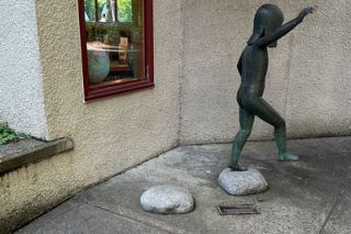 Kirby Neumann-Rea/News-Register##“Stepping Stones” girl has since been returned to her correct orientation. Kirby Neumann-Rea/News-Register##“Stepping Stones” girl has since been returned to her correct orientation.