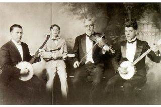 Image: Blue Ridge National Heritage Area##DaCosta Woltz’s Southern Broadcasters pose for a publicity photo at their 1927 recording session at Gennett Records. Pictured are DaCosta Woltz, Price Gordon, Ben Jarrell and Frank Jenkins. Image: Blue Ridge National Heritage Area##DaCosta Woltz’s Southern Broadcasters pose for a publicity photo at their 1927 recording session at Gennett Records. Pictured are DaCosta Woltz, Price Gordon, Ben Jarrell and Frank Jenkins.