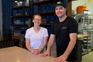 Rusty Rae/News-Register##Brendan and Haley Byer are the chef and baker, as well as the owners, of Alea Bakery & Cafe, which opens Wednesday in Mac Market. The couple serves breads, pastries and breakfast items made with locally grown, organic ingredients. Before starting Alea, the Byers worked at Okta. Rusty Rae/News-Register##Brendan and Haley Byer are the chef and baker, as well as the owners, of Alea Bakery & Cafe, which opens Wednesday in Mac Market. The couple serves breads, pastries and breakfast items made with locally grown, organic ingredients. Before starting Alea, the Byers worked at Okta.