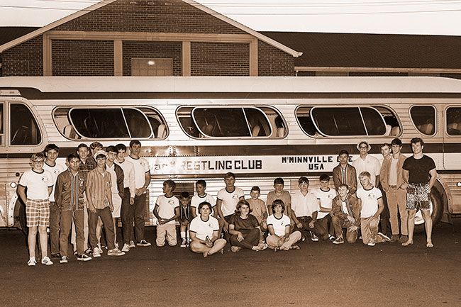 (July 4, 1970) It’s Mexico City or bust for the McMinnville Wrestling Club, pictured here with the bus which will carry it there for a four-day wrestling tournament. Each of the team members has worked for the last three months to earn $200 for the trip. The team is coached by Jim Bryan, who is also the high school coach. The team will, in addition to wrestling in Mexico City, see much of the culture of Mexico plus much of the natural beauty of the southwestern states. (July 4, 1970) It’s Mexico City or bust for the McMinnville Wrestling Club, pictured here with the bus which will carry it there for a four-day wrestling tournament. Each of the team members has worked for the last three months to earn $200 for the trip. The team is coached by Jim Bryan, who is also the high school coach. The team will, in addition to wrestling in Mexico City, see much of the culture of Mexico plus much of the natural beauty of the southwestern states.
