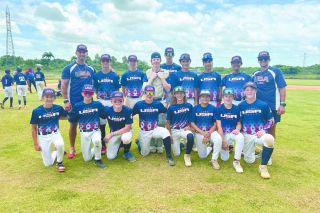 Caleb Gray, bottom-middle, poses for a photo with his USA-LABC 13U Blue squad during the Latin American Baseball Classic held in the Dominican Republic. Gray was one of seven 13-year-old players selected from the Pacific Northwest after extensive interviews that determined which players were worthy of representing team USA. He was also one of 19 total ball players from the PNW out of more than 100 who were selected for the tournament.
Photo courtesy of Tara Gray