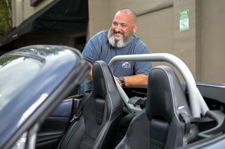 Rusty Rae/News-Register ##Cruising McMinnville Vice President McKenzie Moorhead hopes to find time to drive his Miata up and down Third Street during the festival Saturday night. Rusty Rae/News-Register ##Cruising McMinnville Vice President McKenzie Moorhead hopes to find time to drive his Miata up and down Third Street during the festival Saturday night.
